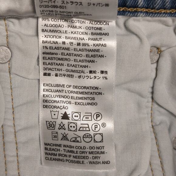 Levi's 501 Skinny Jeans Blue High Rise Button Fly 31 x 28 New - Picture 11 of 16